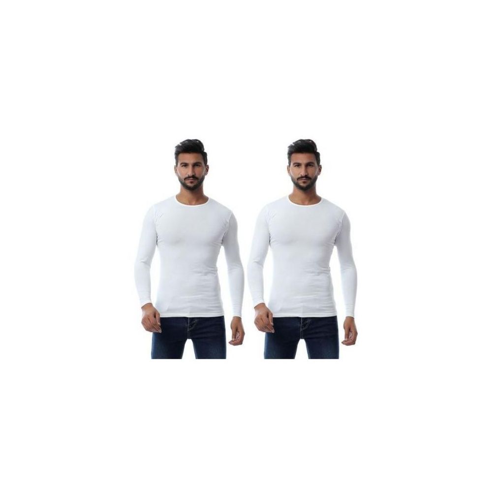 دايس - (2) فانله كم استريتش رجالي - ابيض
