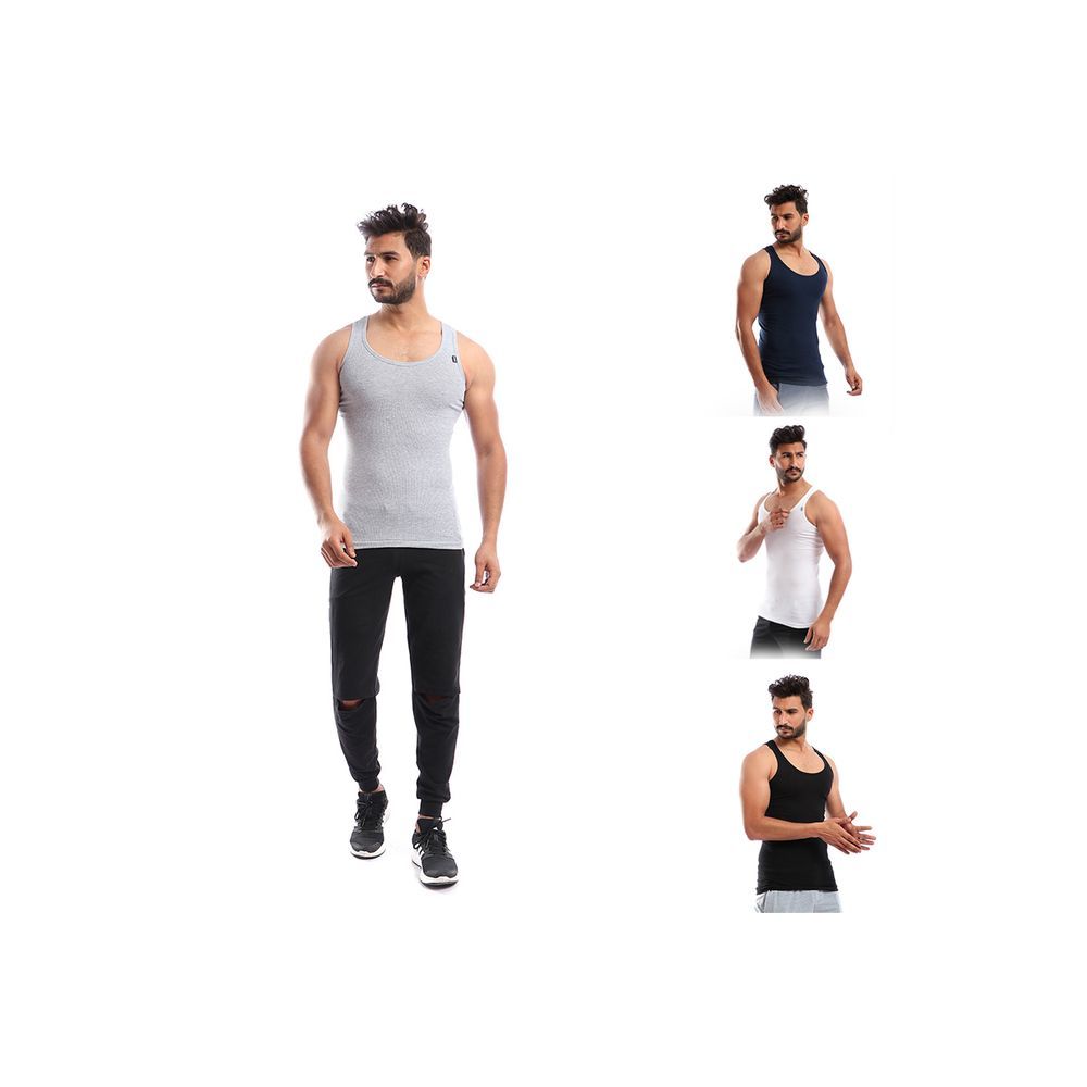 باقة من 4 قمصان داخلية للرجال من كوتونييل - دربي