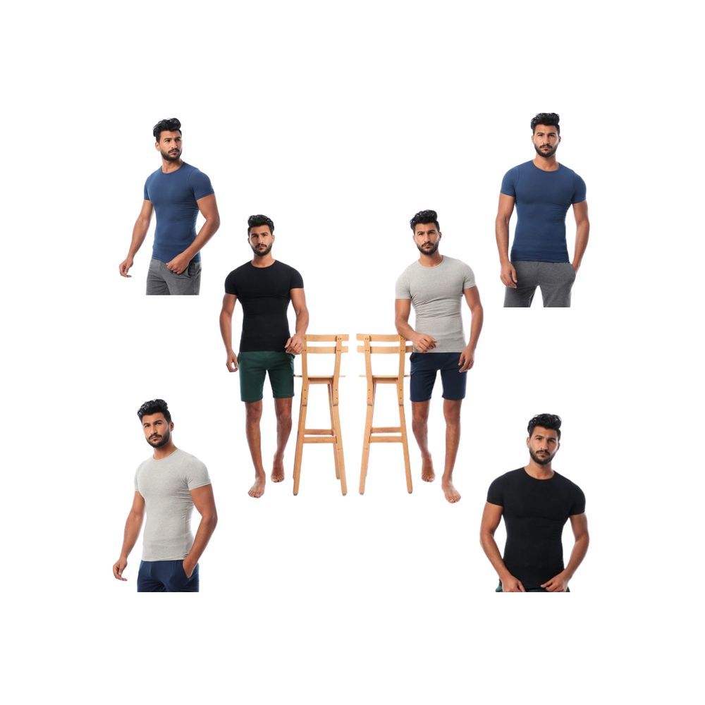 مجموعة من 6 تي شيرتات داخلية قصيرة الأكمام للرجال من دايس