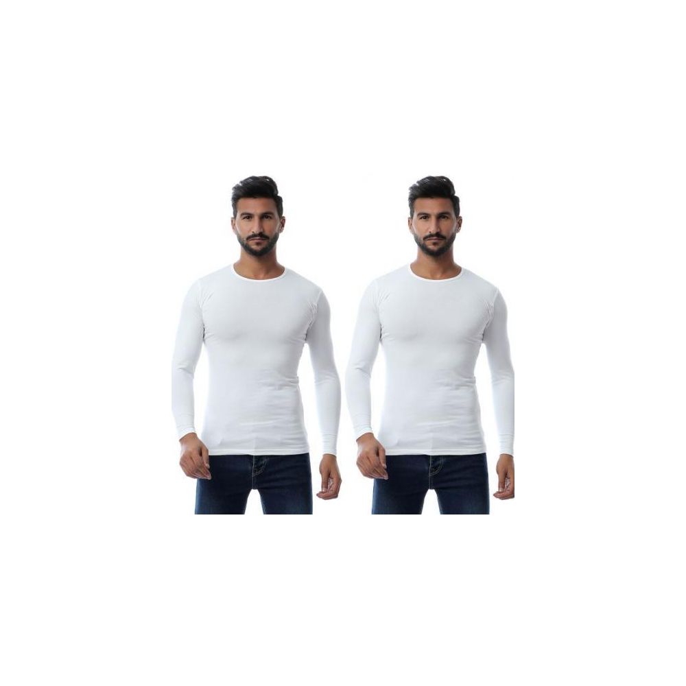 دايس - (2) فانله كم استريتش رجالي - ابيض