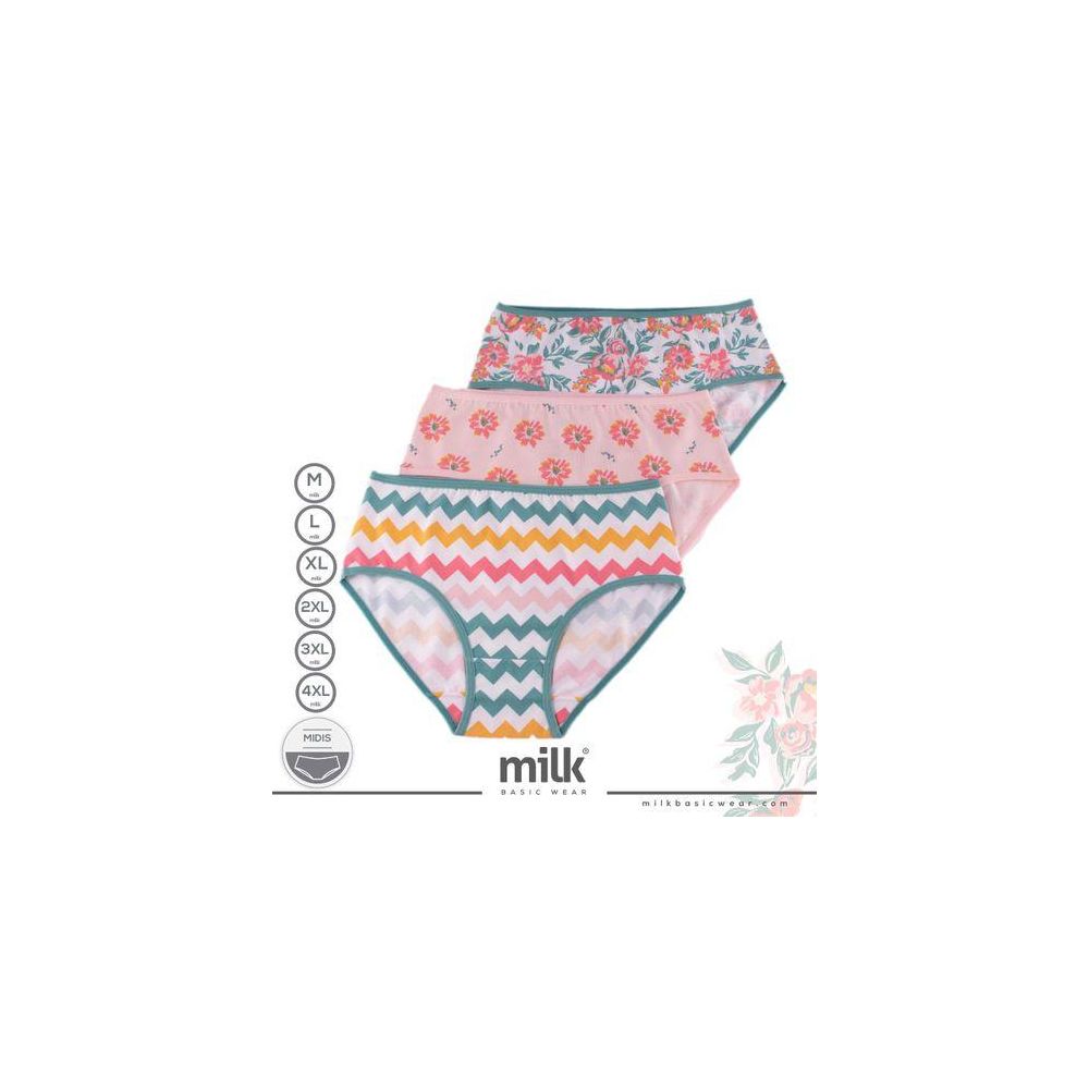 Set Of (3) Underwear Bikini Printed - For Women