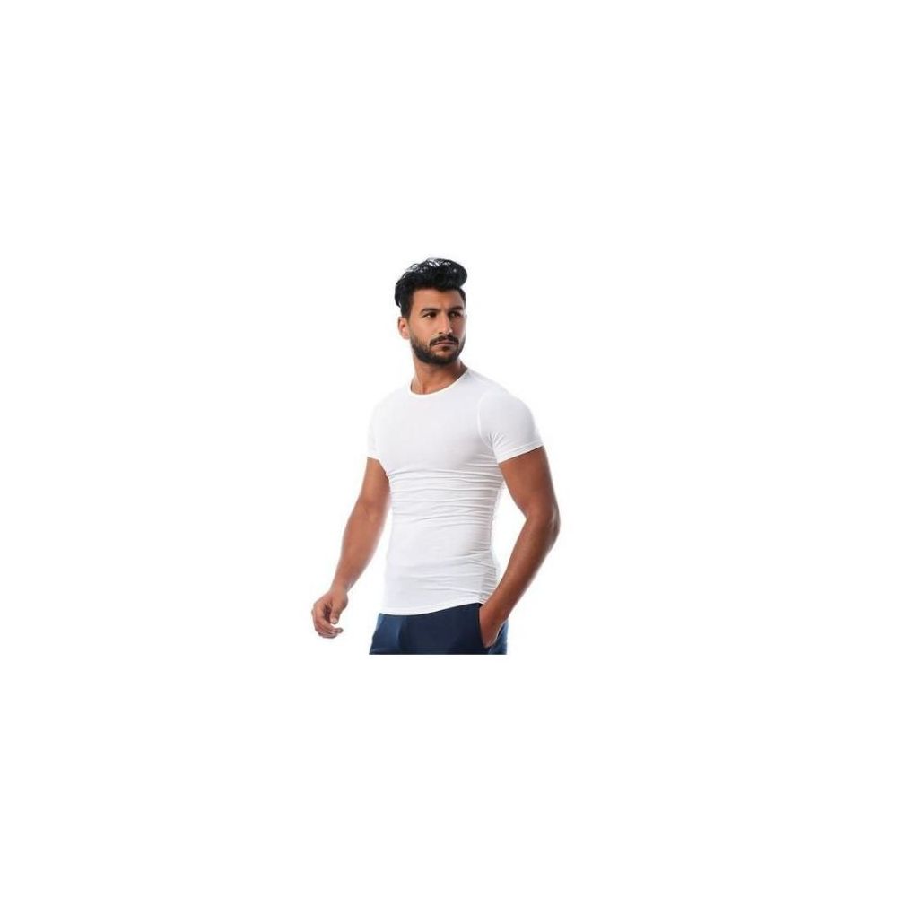 تيشيرت داخلي دائري بأكمام قصيرة - مجموعة من 3 - للرجال